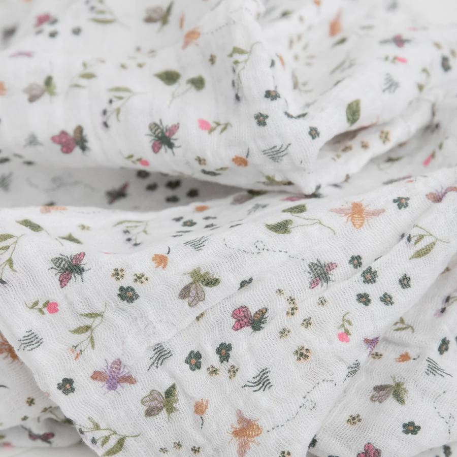 Cotton Muslin Swaddle 3 Pack - Bees