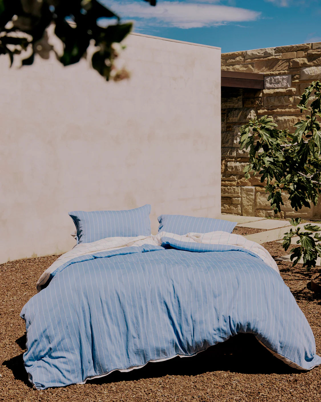Versa Duvet Cover | Cloud & Capri