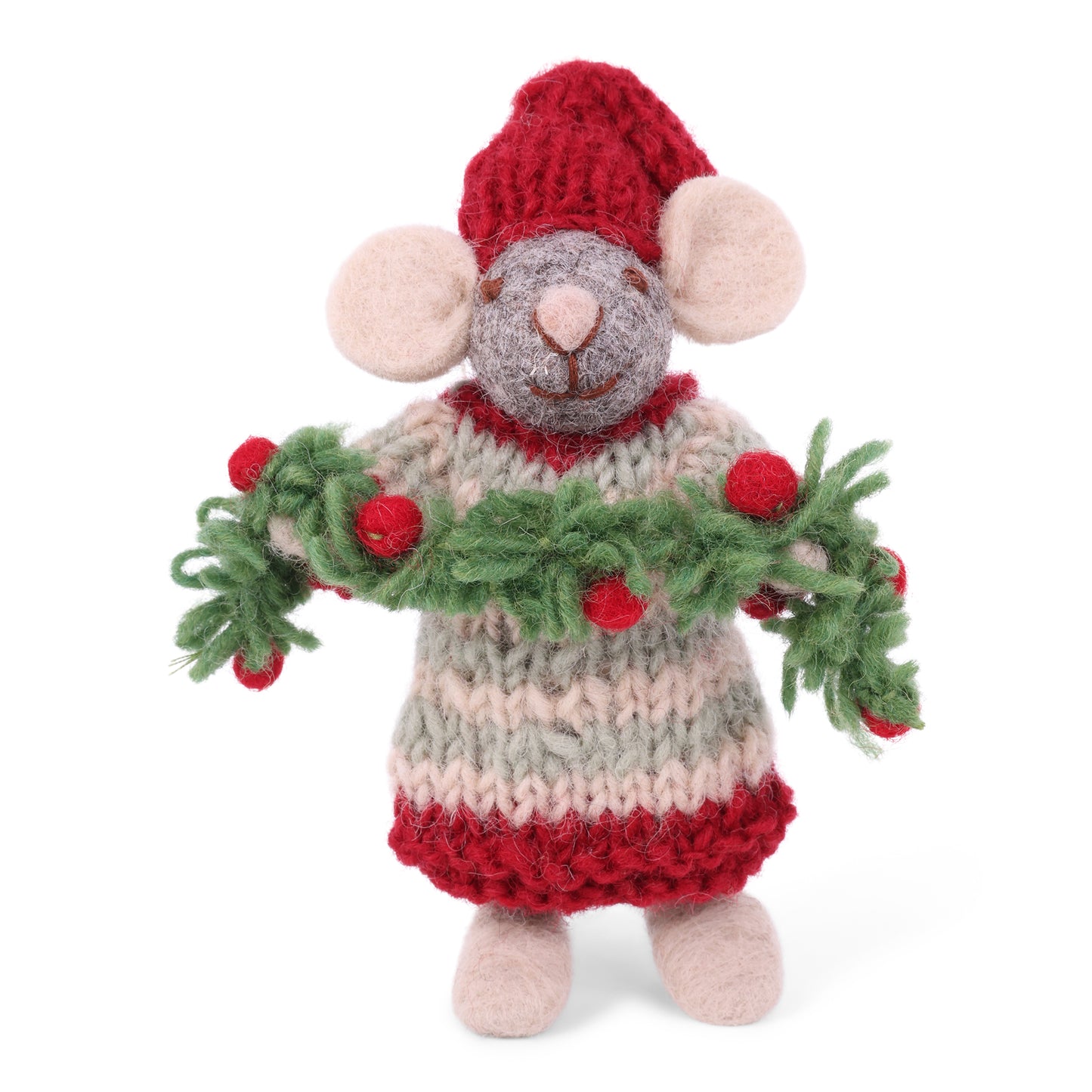 Grey Mouse with Garland