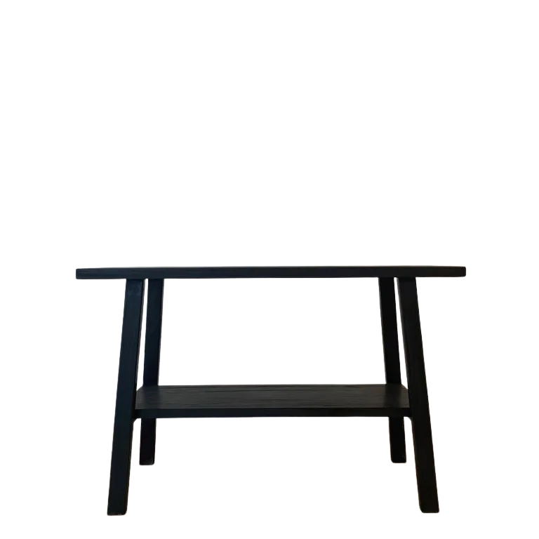 Reclaimed Wood Console Table - Black