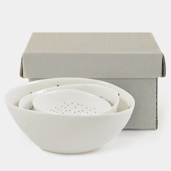 Set of 3 Porcelain Bowls