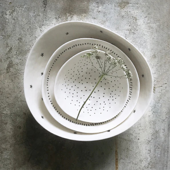 Set of 3 Porcelain Bowls