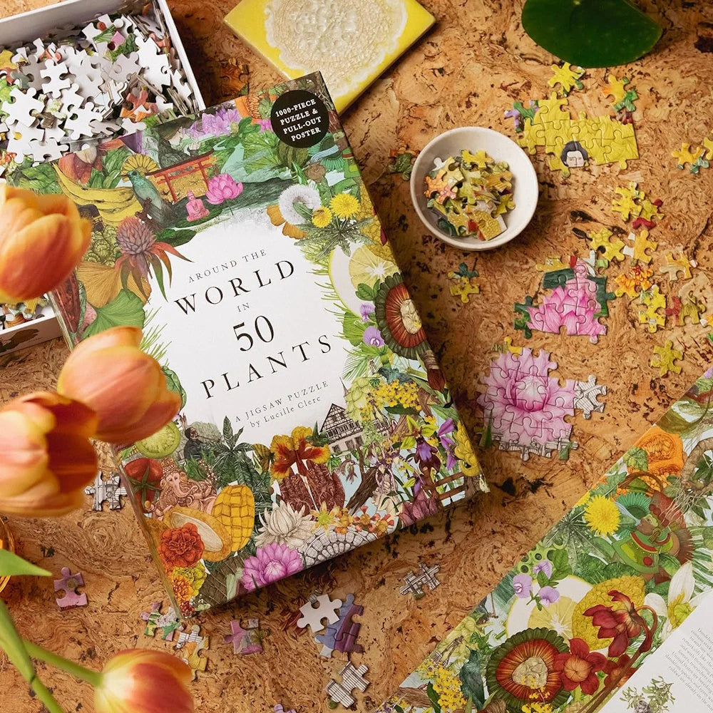 Around the World in 50 Plants 1000 Piece Puzzle