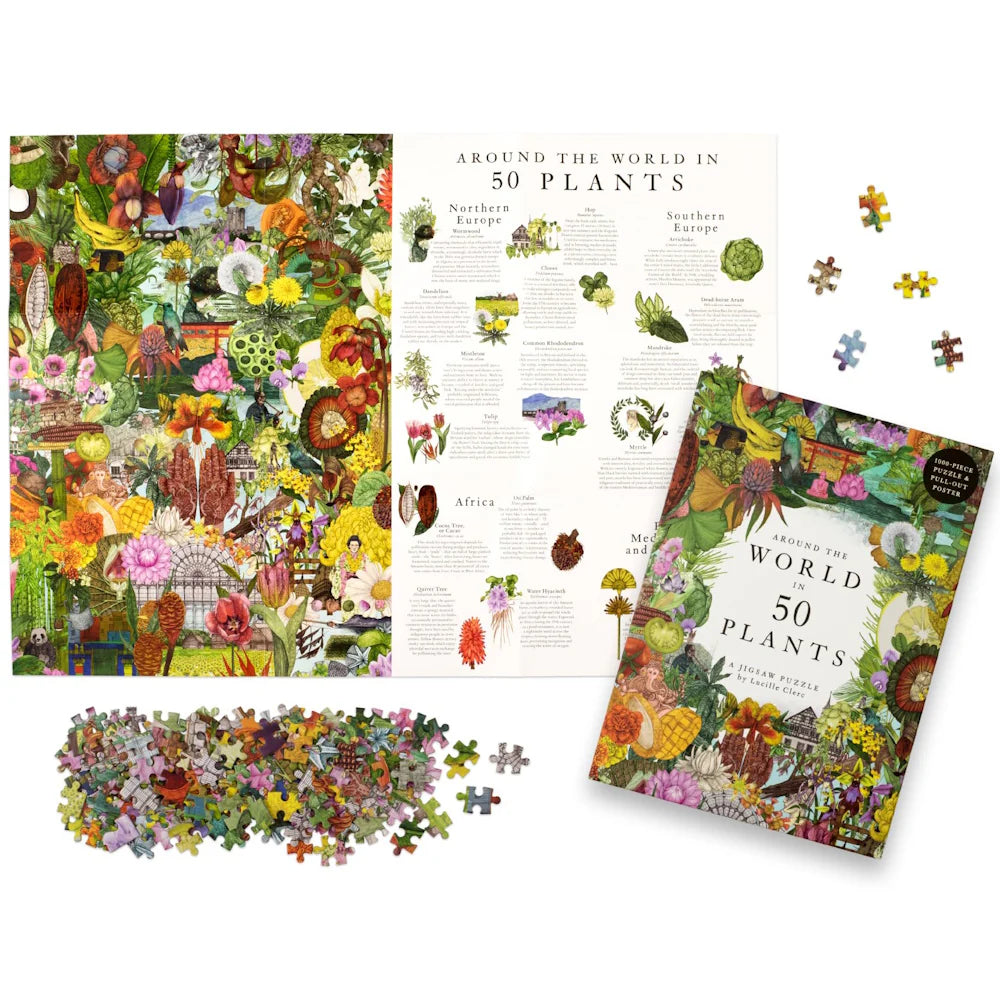 Around the World in 50 Plants 1000 Piece Puzzle