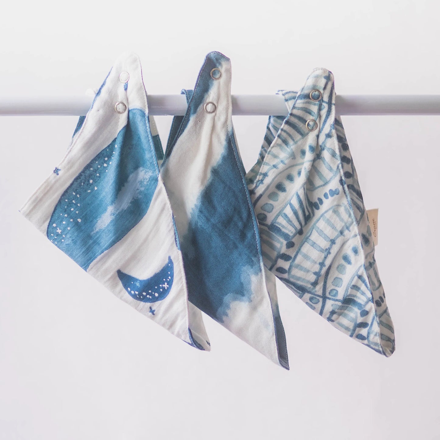 Cotton Muslin Bib 3 Pack - Whales
