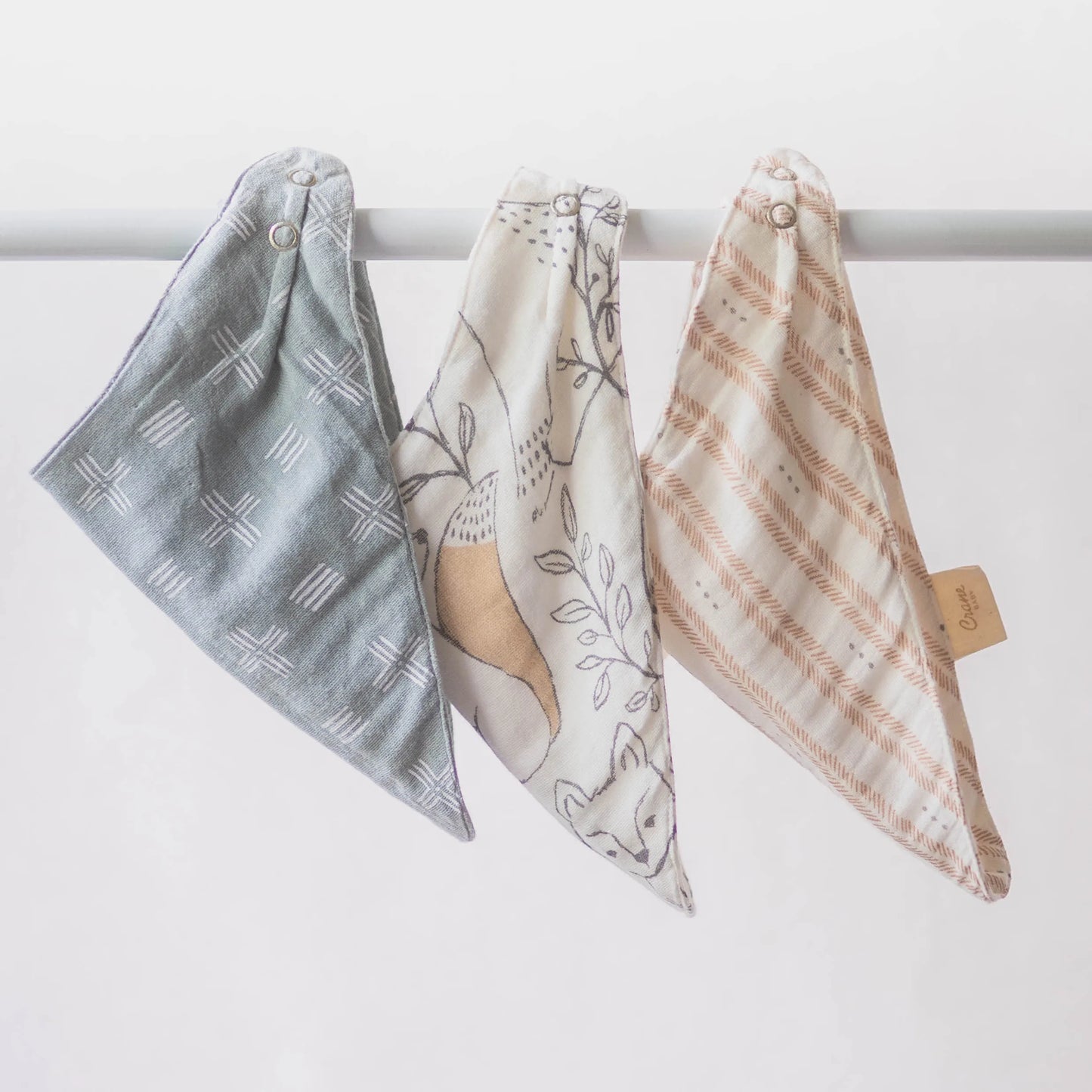 Cotton Muslin Bib 3 Pack - Woodland Animal