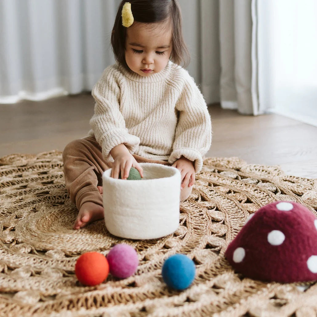 Felt Toadstool Trinket Box - Large