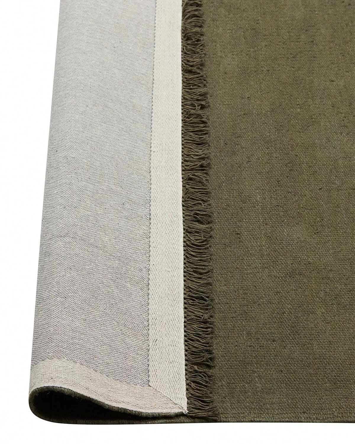 Emilio Linen Floor Rug | Kale
