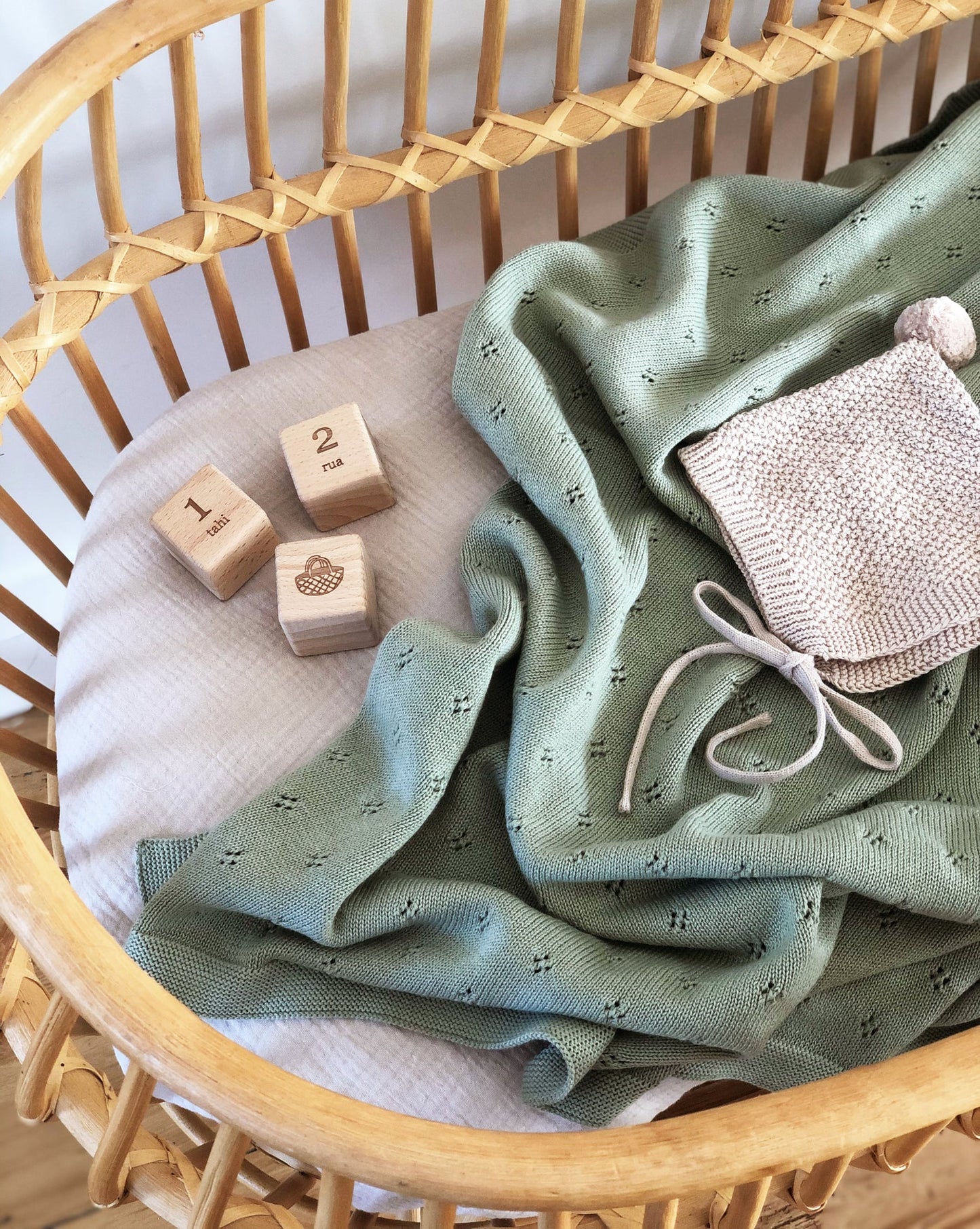 Marley Baby Blanket in Thyme