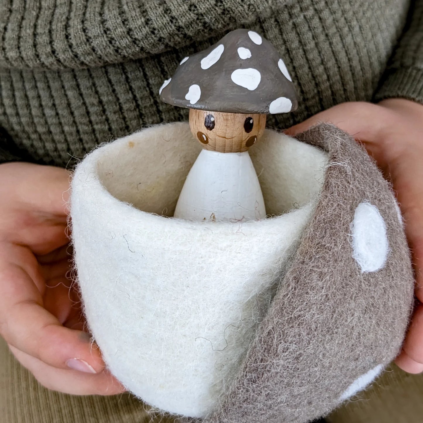 Felt Toadstool Trinket Box - Small