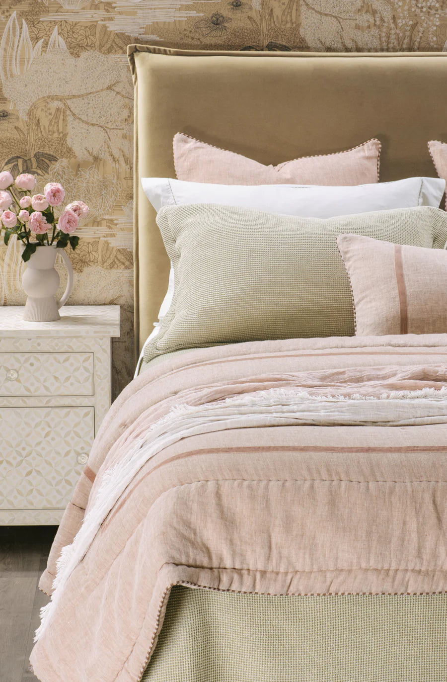 Leggera Linen Throw - Pink Clay