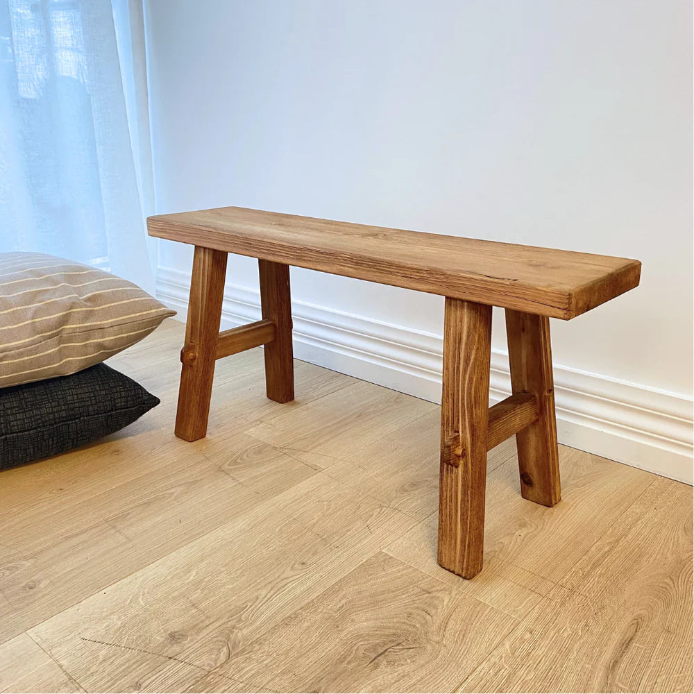 Reclaimed Wood Bench Medium | Natural