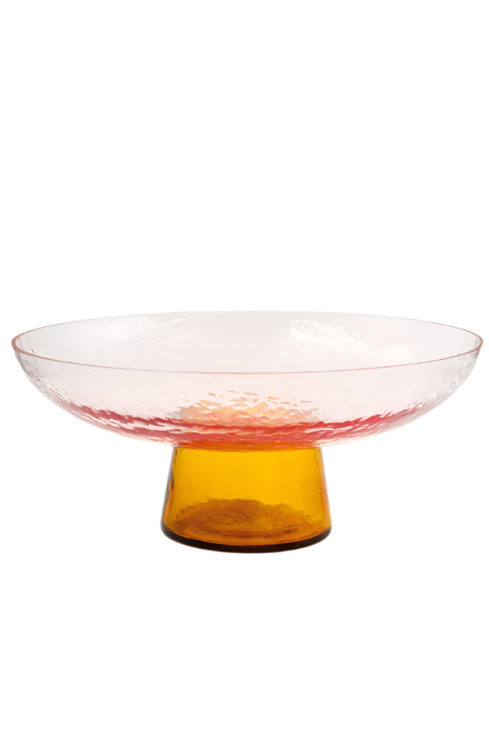 Pedestal Bowl - Rose/Amber (Large)