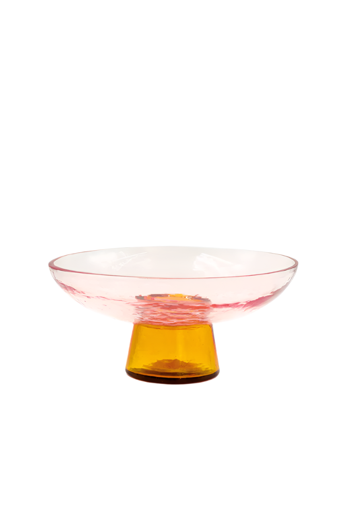 Pedestal Bowl - Rose/Amber (Small)