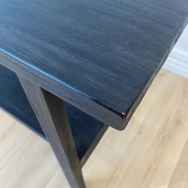 Reclaimed Wood Console Table - Black