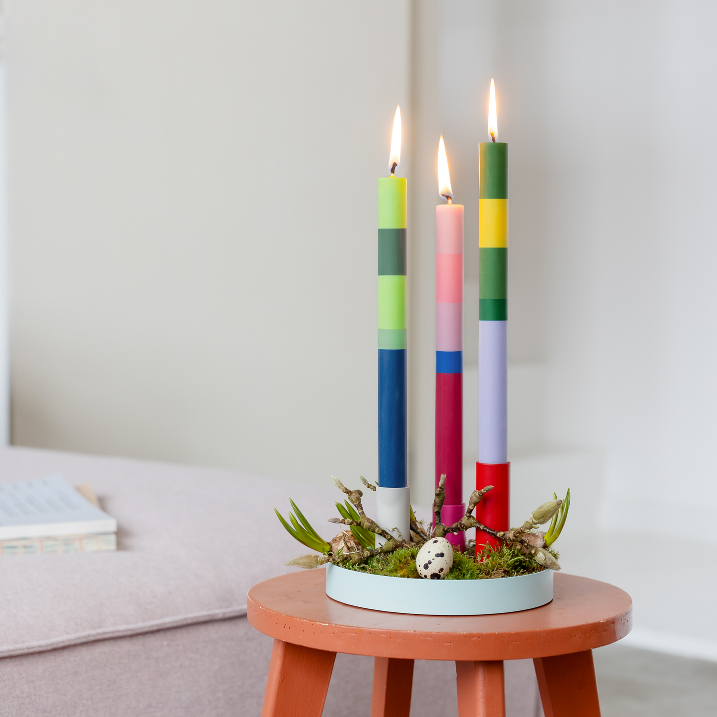 Magnetic Candle Holder | Luna Blue