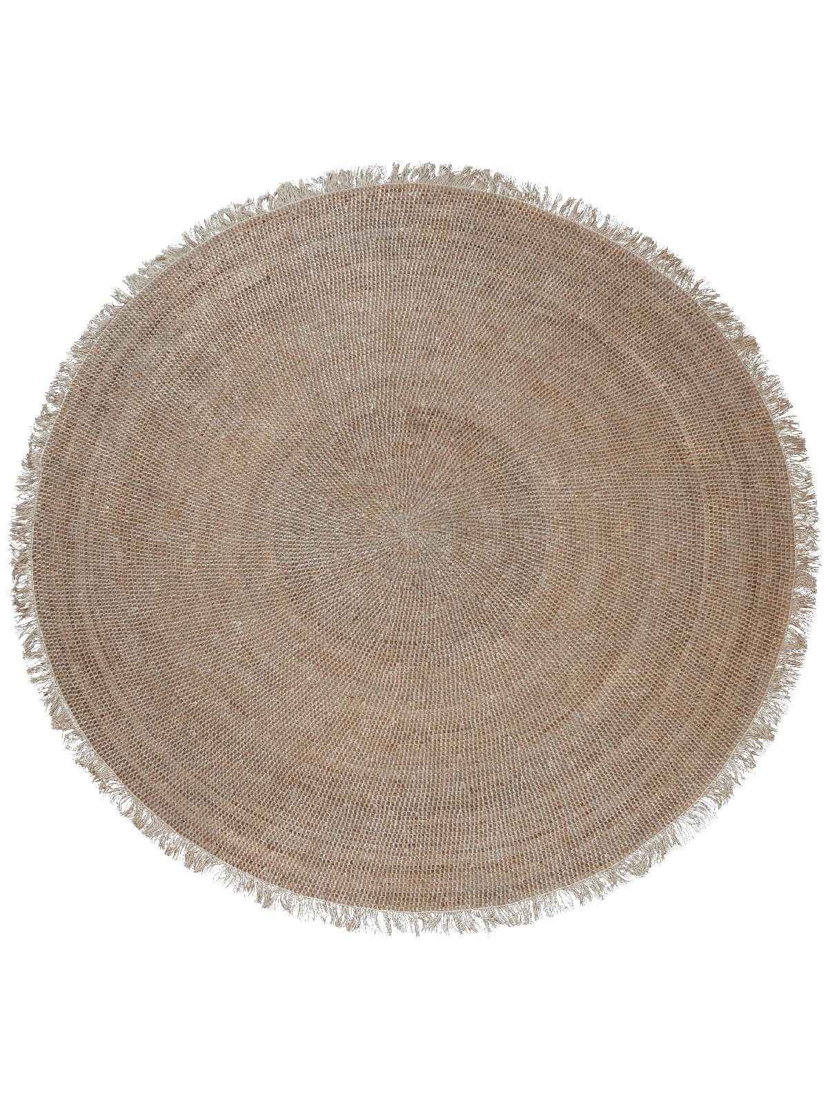 Reef Round Jute Rug | White