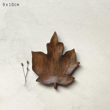 Wooden Maple Leaf Dish Small