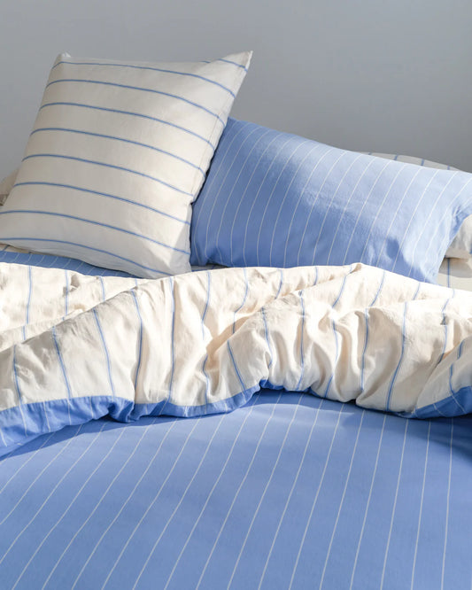 Versa Duvet Cover | Cloud & Capri