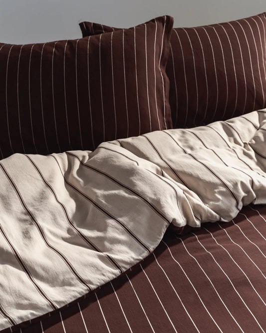 Versa Duvet Cover | Vanilla & Mahogany