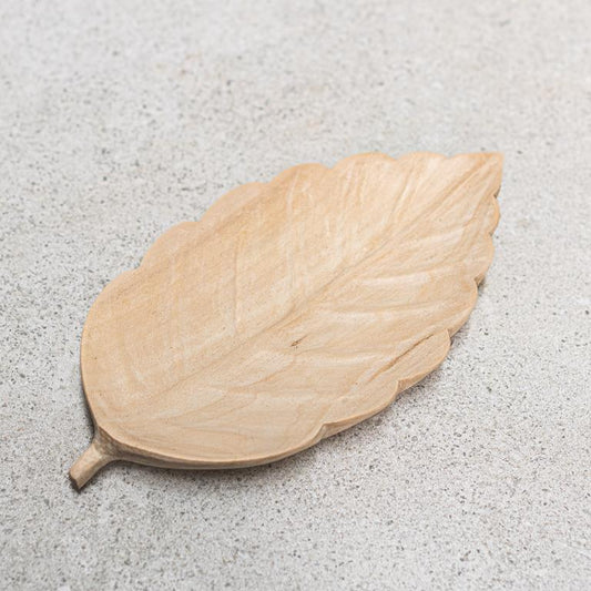 Wooden Beech Leaf Dish