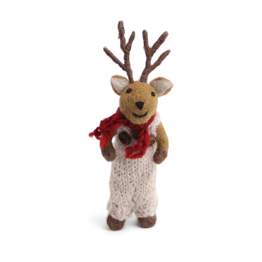 Boy Deer with Grey Pants & Scarf