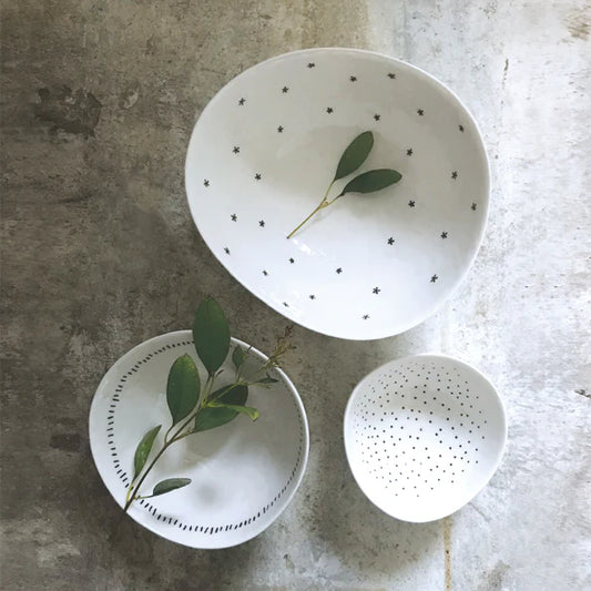 Set of 3 Porcelain Bowls