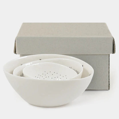 Set of 3 Porcelain Bowls