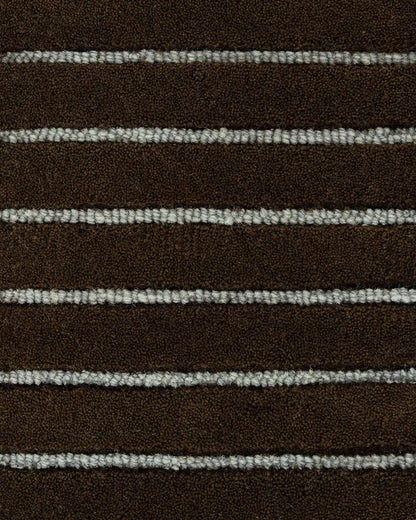 Marlow NZ Wool Floor Rug | Chocolate Brown & Powder Blue