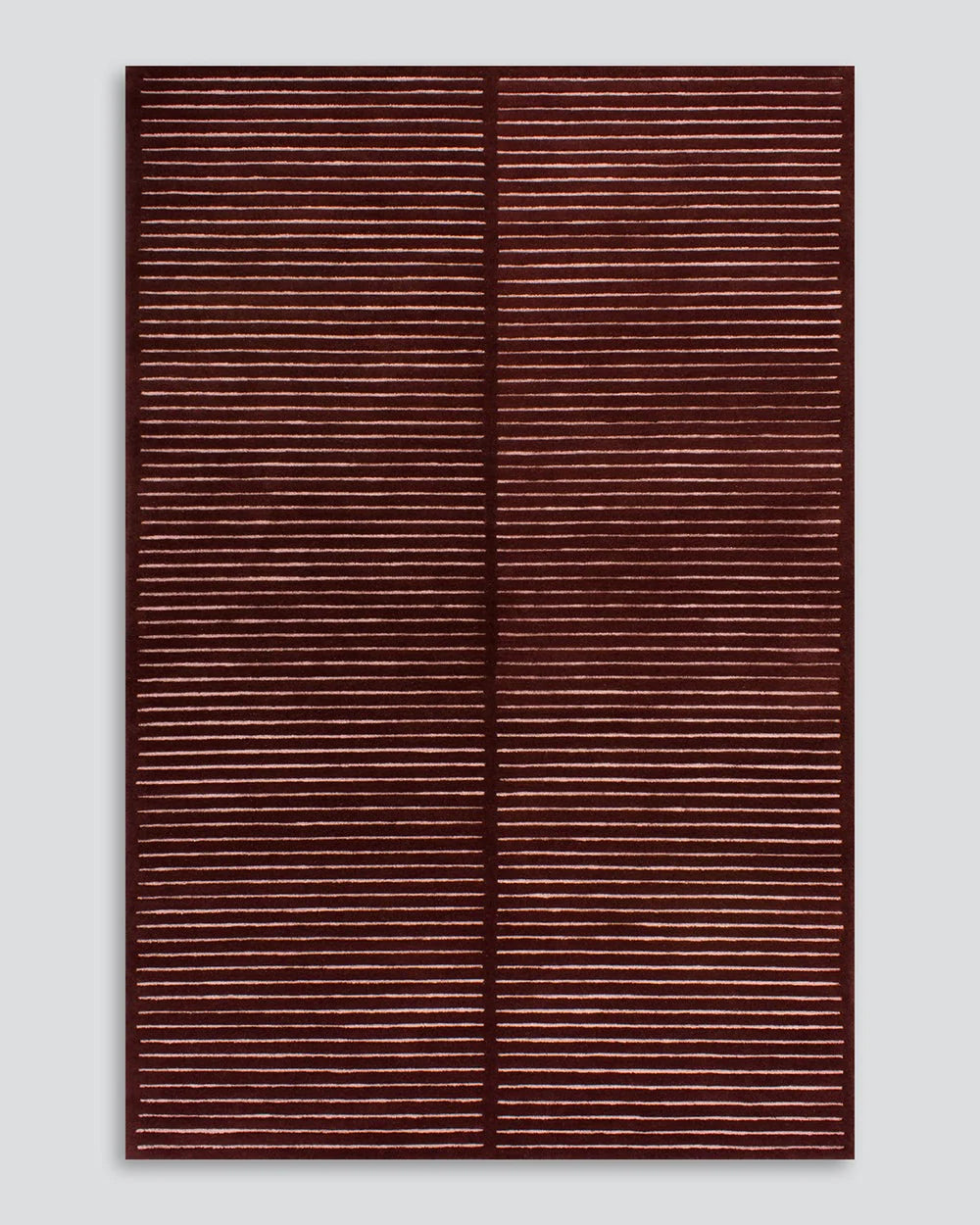 Marlow NZ Wool Floor Rug | Burgundy Wine & Pale Pink