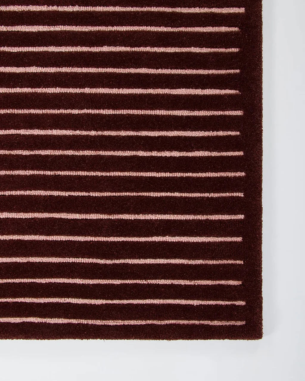Marlow NZ Wool Floor Rug | Burgundy Wine & Pale Pink