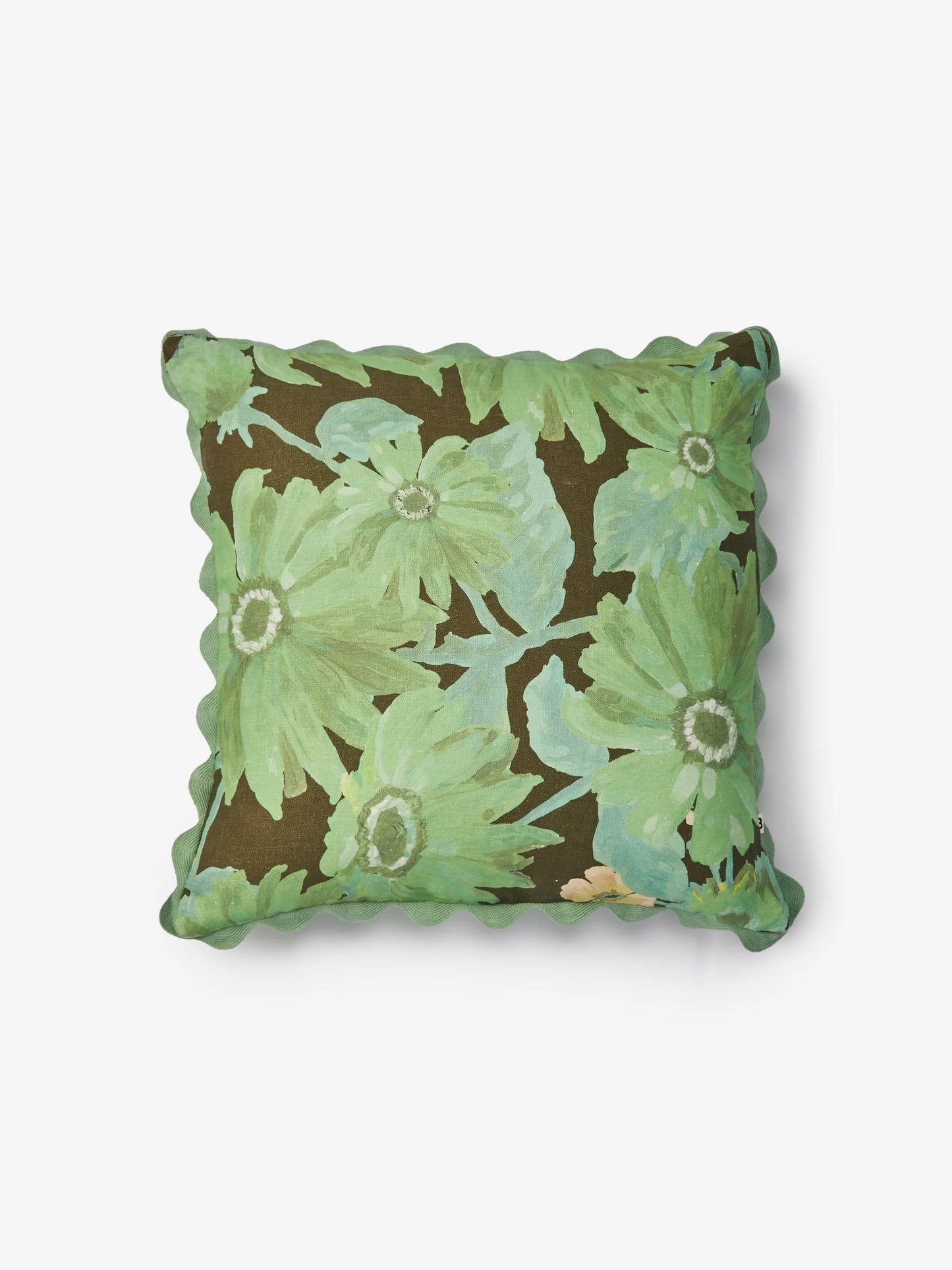 Marigold Khaki Linen Cushion