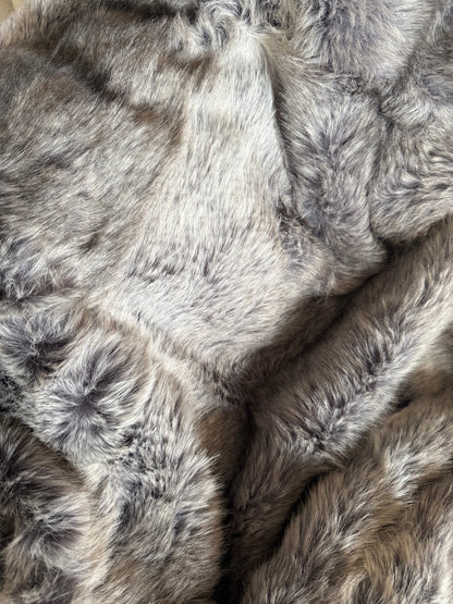 Silver Cloud Faux Fur Throw
