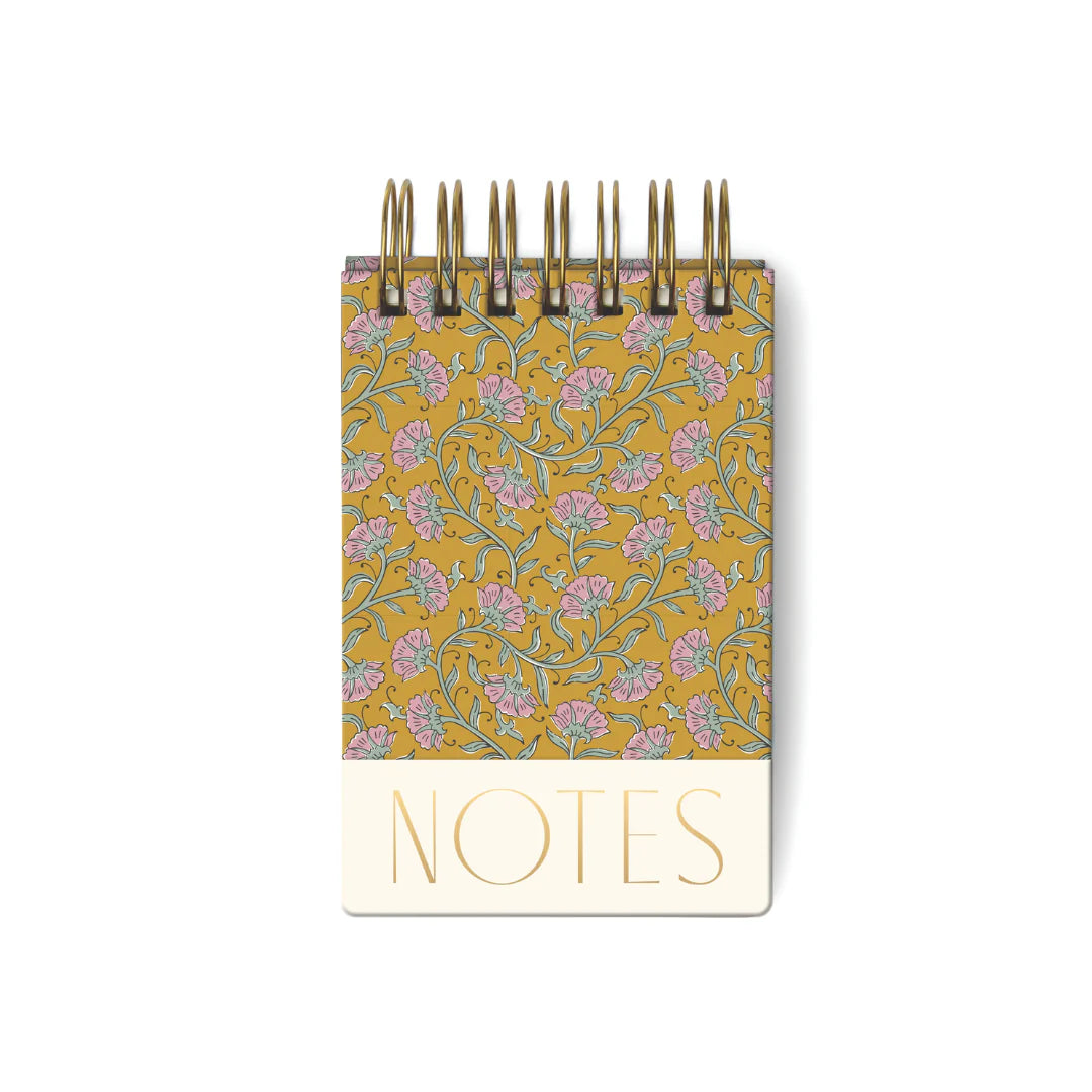Chunky Wire Notepad | Gold Vintage Floral