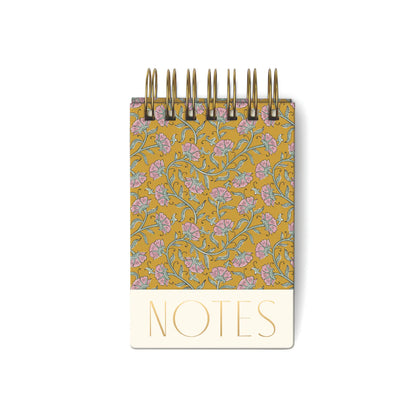 Chunky Wire Notepad | Gold Vintage Floral