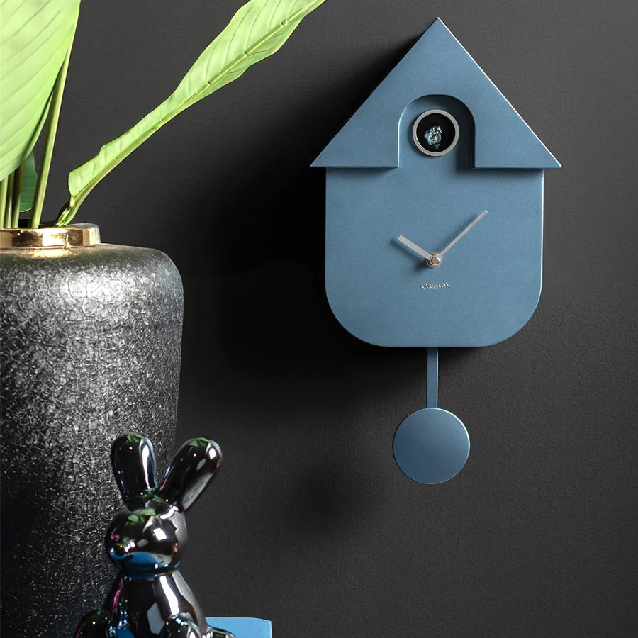 Cuckoo Clock by Karlsson | Metallic Dark Blue