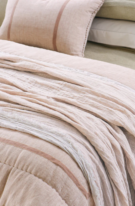 Leggera Linen Throw - Pink Clay