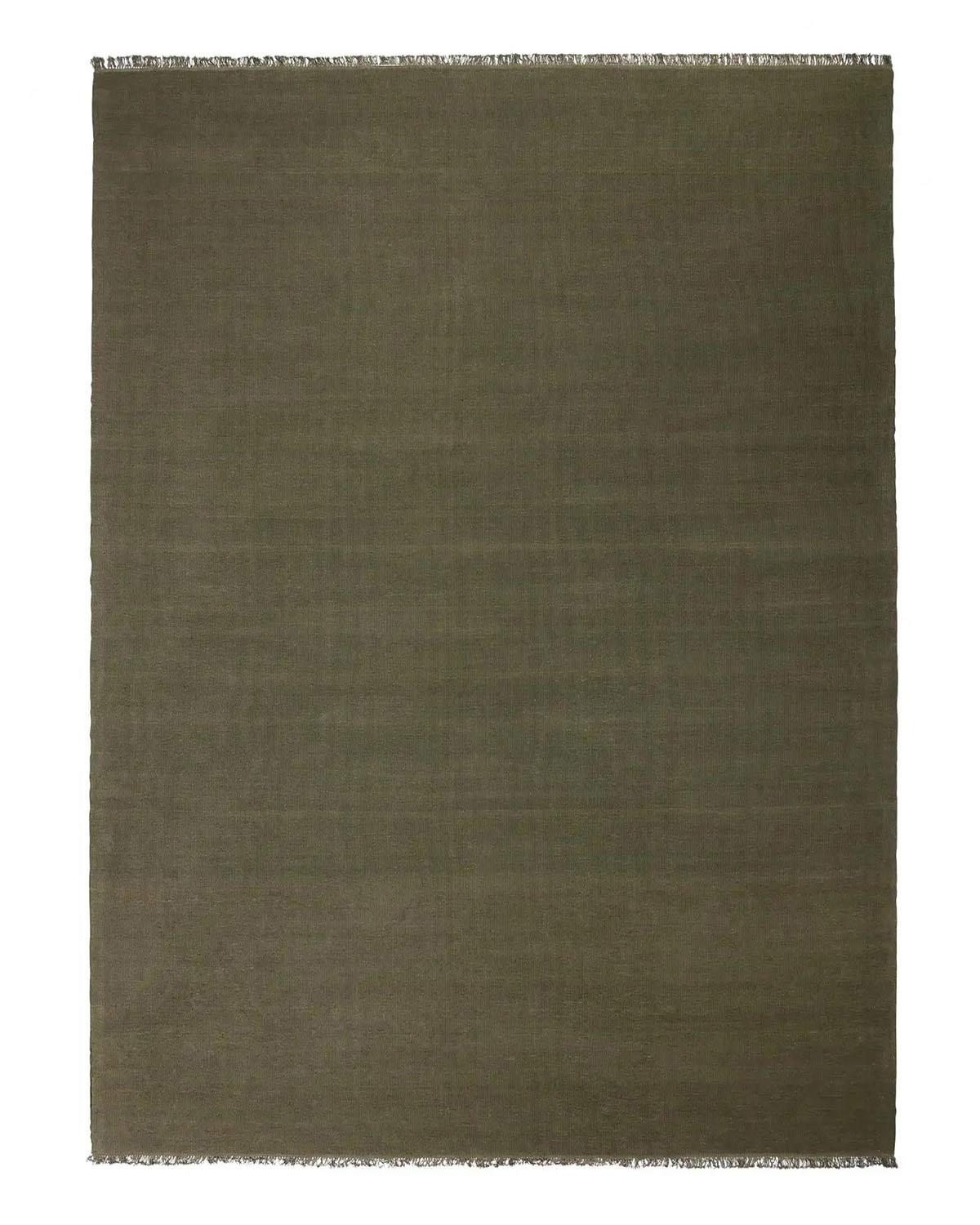 Emilio Linen Floor Rug | Kale
