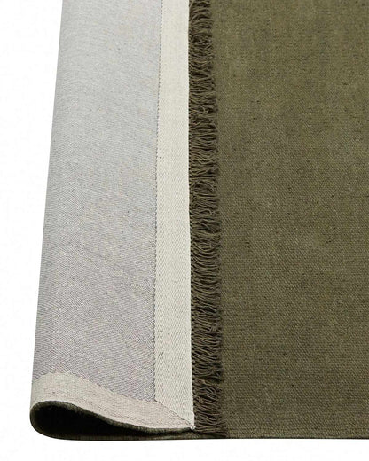 Emilio Linen Floor Rug | Kale