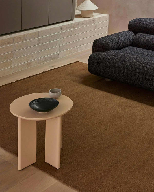 Emilio Linen Floor Rug | Toffee