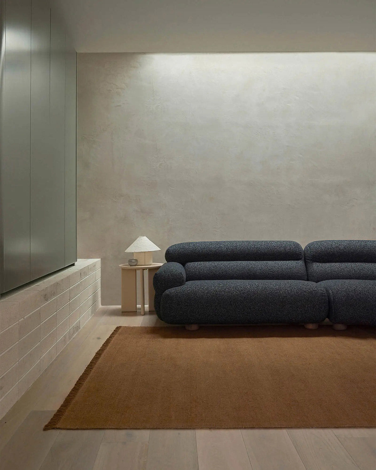 Emilio Linen Floor Rug | Toffee