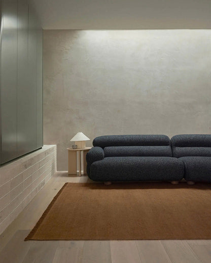 Emilio Linen Floor Rug | Toffee