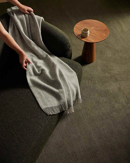 Emilio Linen Floor Rug | Kale