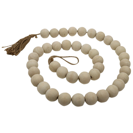 Wood Bead Garland - Natural