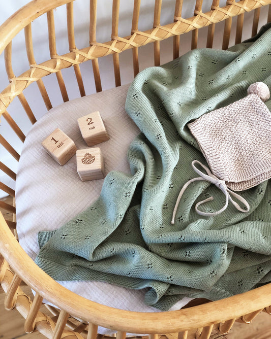 Marley Baby Blanket in Thyme