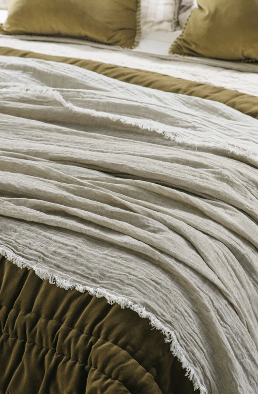 Leggera Linen Throw - Thyme