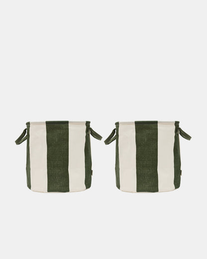 Kara Storage Basket Medium Set of 2 | Dark Green