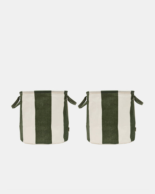 Kara Storage Basket Medium Set of 2 | Dark Green