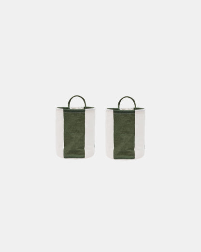 Kara Storage Basket Small Set of 2 | Dark Green