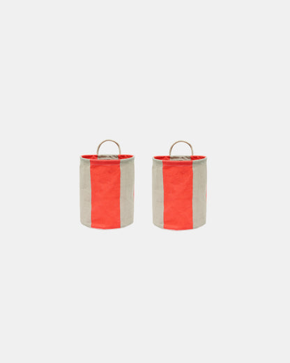 Kara Storage Basket Small Set of 2 | Cherry Red